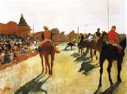 Edgar Degas Race Horses before the Stands oil painting reproduction